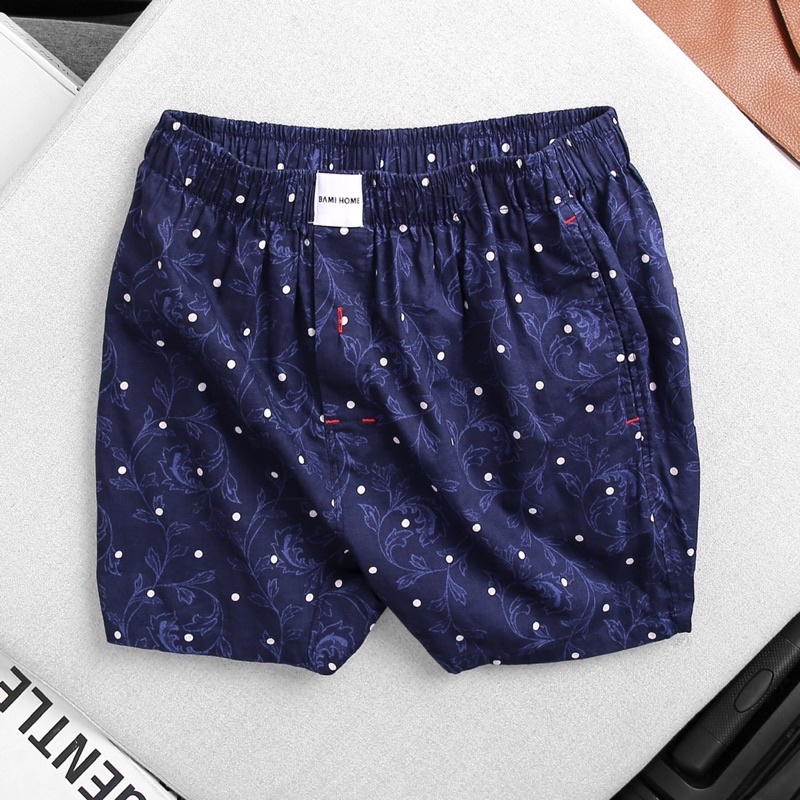 Quần Đùi Ngủ Nam 2 Túi Bami Homi Chính Hãng - Vải Kate, Cotton 100% - Bền, Thoáng Mát, Nhiều Hoạ Tiết