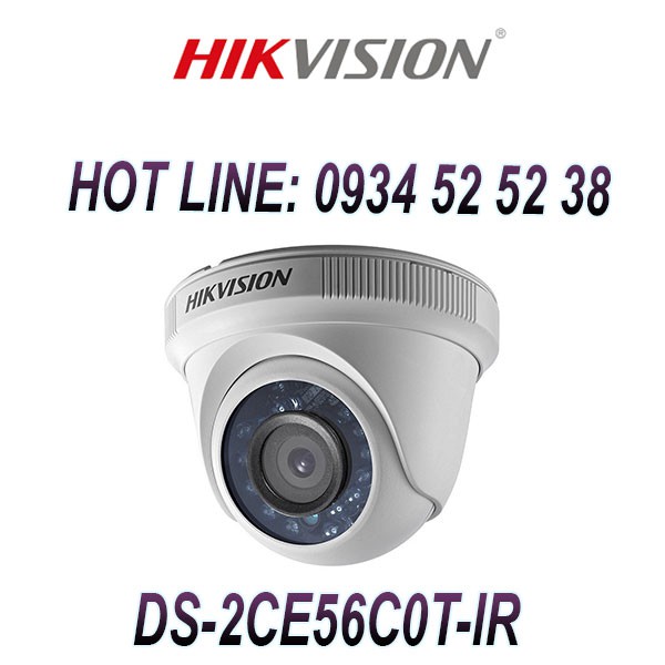 Camera HD-TVI Dome hồng ngoại 1.0 Megapixel HIKVISION DS-2CE56C0T-IR