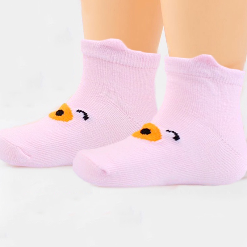 Tất cổ ngắn cho bé 0-36 tháng chống trượt Baby-S, Tất hình thú đủ màu sắc cho bé trai và bé gái – ST001