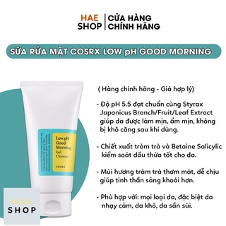 Sữa Rửa Mặt Cosrx Low pH Good Morning Gel Cleanser