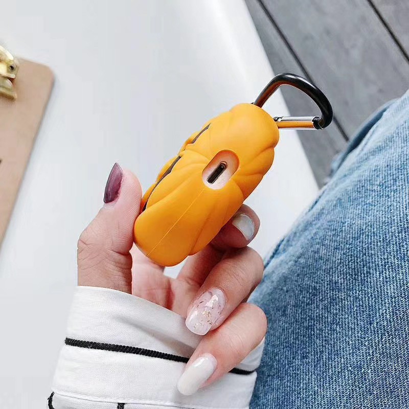 Airpods case, Ốp bảo vệ dành cho Airpods 1/2  - Bí Ngô Halloween