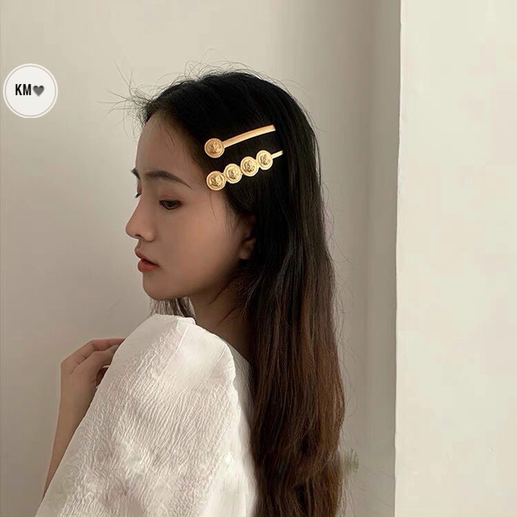 Kẹp tóc versace cài tóc mái xinh phụ kiện tóc hãng cao cấp cao cấp Hari korea accessories