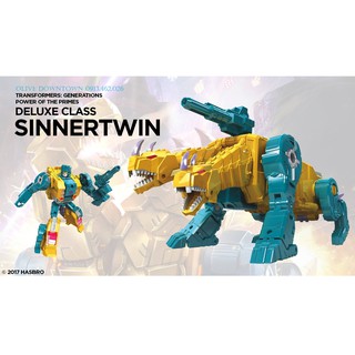 🔋 SINNERTWIN size Deluxe 13cm đầy đủ phụ kiện - TRANSFORMERS Power Of The Primes phiên bản 2018