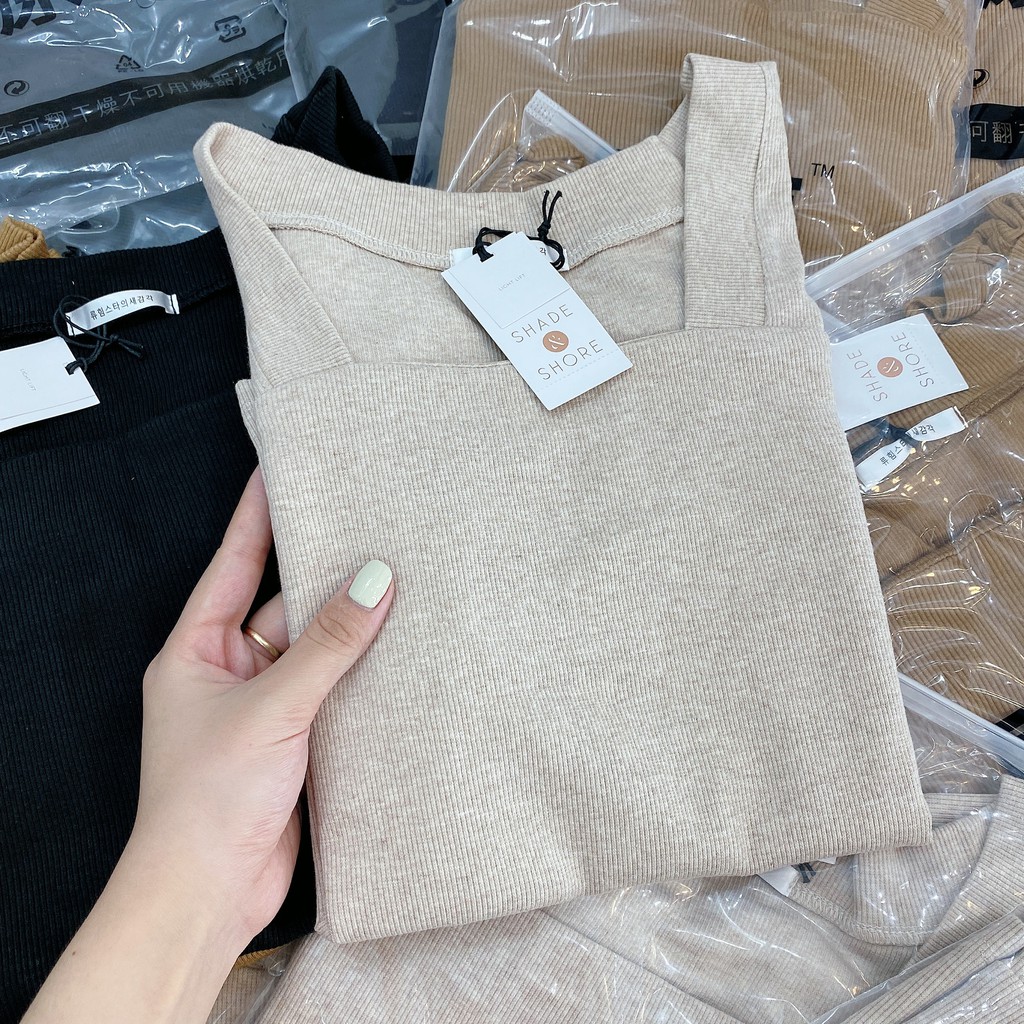 Áo len tăm cổ vuông siêu Hot cho ce | BigBuy360 - bigbuy360.vn