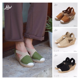 Giày sandal đế cao 6 phân quai thun chéo năng động dễ phối đồ - Phi