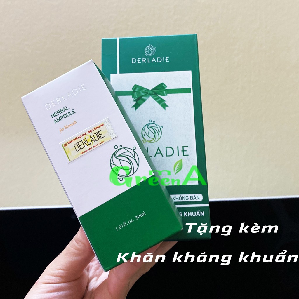 Serum Tràm Trà Derladie Tinh Chất Giảm Mụn Herbal Ampoule For Blemish Hết Mụn Sau 14 Ngày [NHẬP KHẨU CHÍNH HÃNG CÓ TEM] | BigBuy360 - bigbuy360.vn