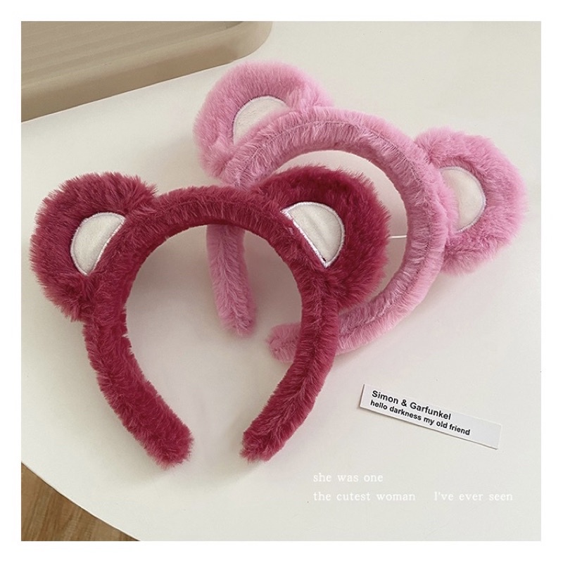 Bờm tóc nữ  Kẹp tóc hình tai gấu Lotso dễ thương cho nữ J123