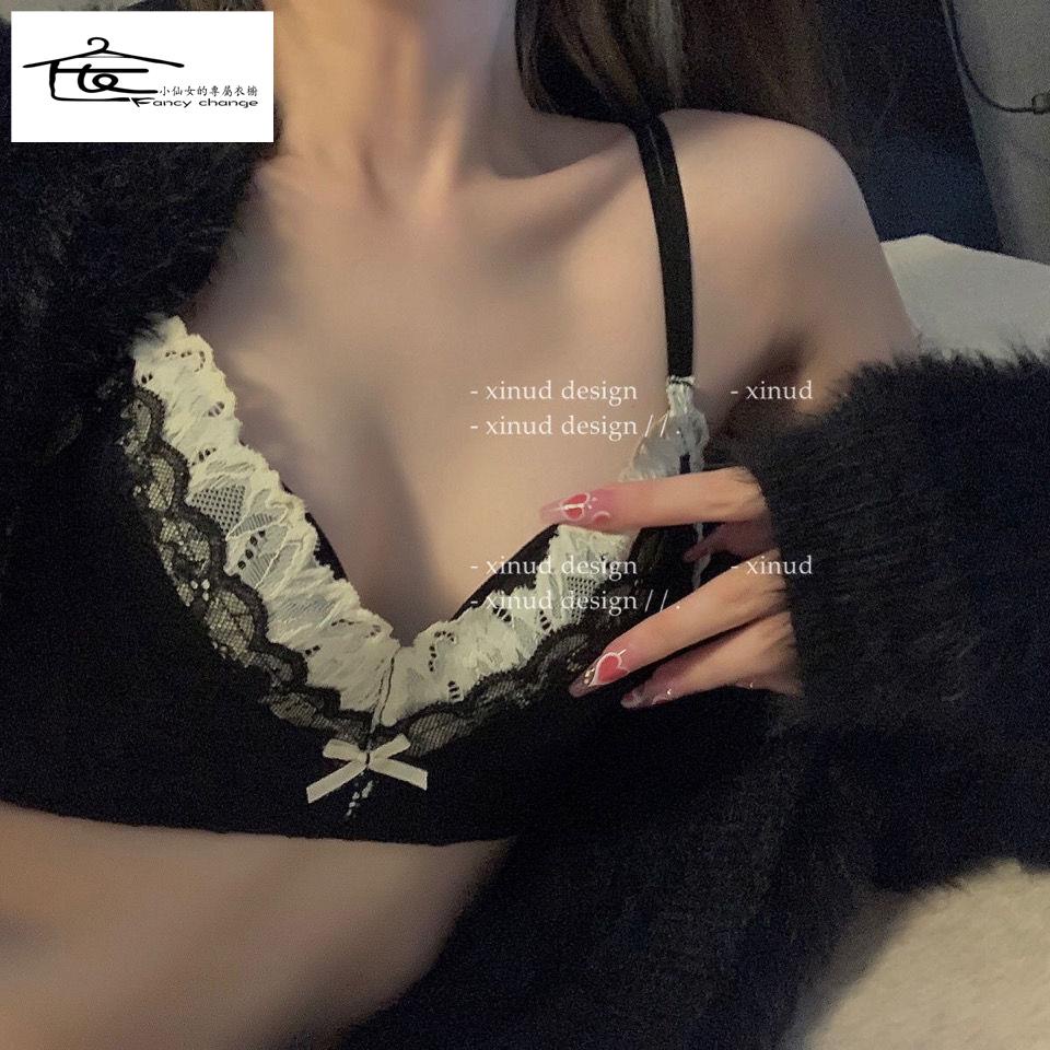 Áo Ngực Ren Mỏng Không Đường May Có Thể Điều Chỉnh Quyến Rũ Phong Cách Nhật Bản