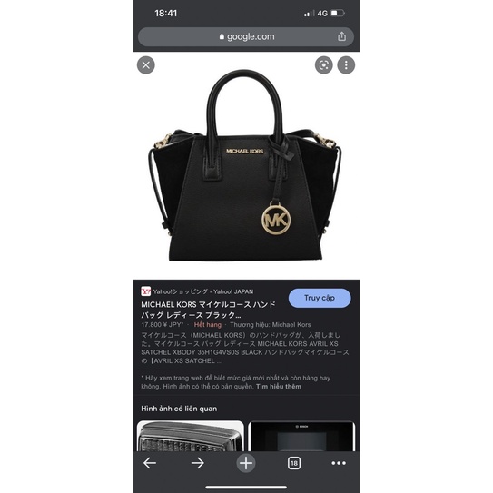 Thanh lý Túi xách tay chính hãng MICHAEL KORS màu đen