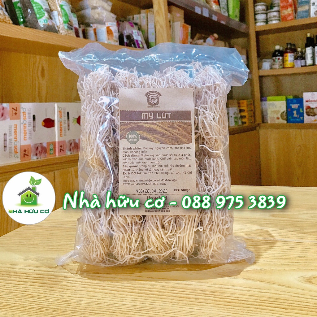 Mì lứt 500gr - Date: 4/2024 - Nhà Hữu Cơ
