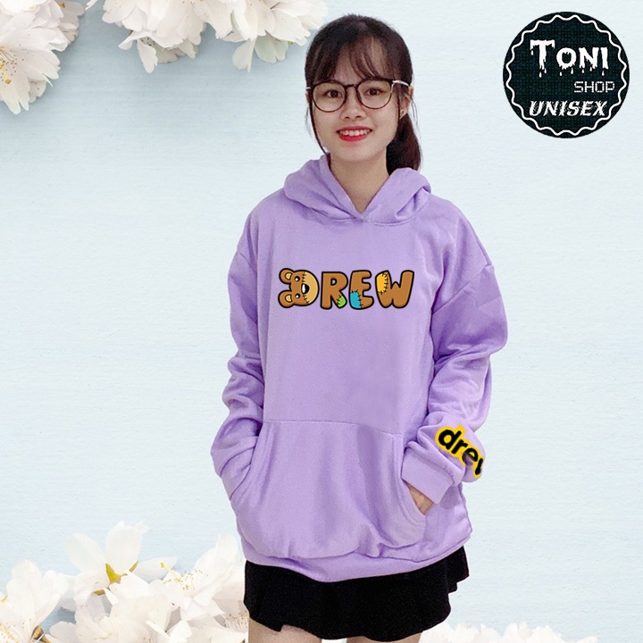 ÁO HOODIE Drew Chữ Cam Nỉ Ngoại Cao Cấp (HD2830 - Full Màu Full Size)