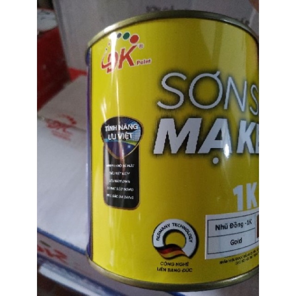 Sơn sắt mạ kẽm ĐK màu nhũ đồng,ghi -1K không bong tróc ,bóng đẹp ,nhanh khô hộp 2,5l