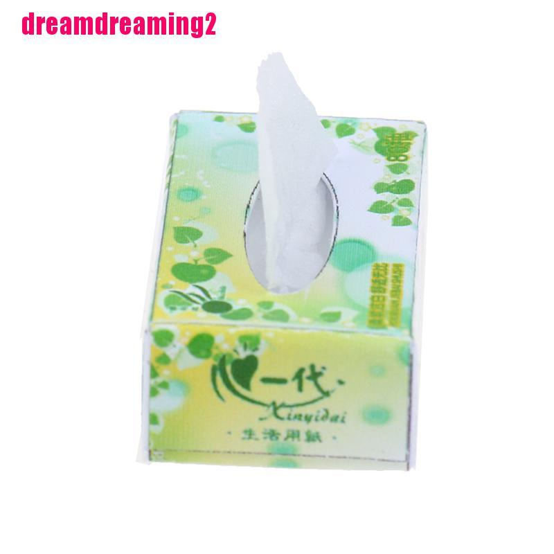 Hộp Khăn Giấy mini Độc Đáo Trang Trí Nhà Búp Bê Tỉ Lệ 1: