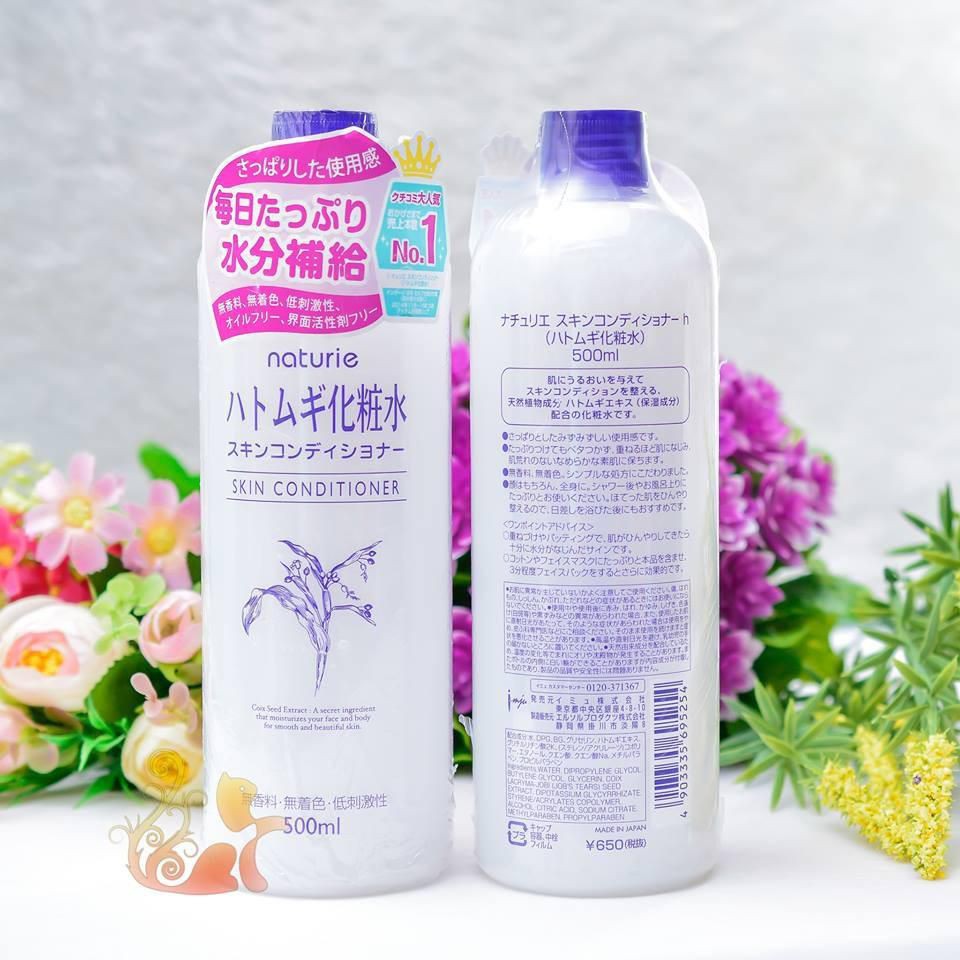 Toner Hạt Ý Dĩ Nước hoa hồng Naturie Skin Conditioner Lotion Nhật Bản