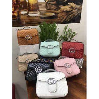 (BÁN SỈ) túi xách nữ👜túi guci tag bạc kèm dây đeo chéo