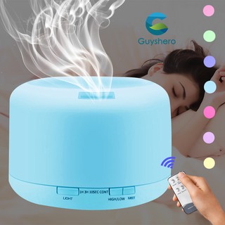 Máy Khuếch Tán Tinh Dầu phun sương tạo ẩm siêu Âm Loại Lớn có Đèn LED đổi màu dùng Tinh Dầu 500ml