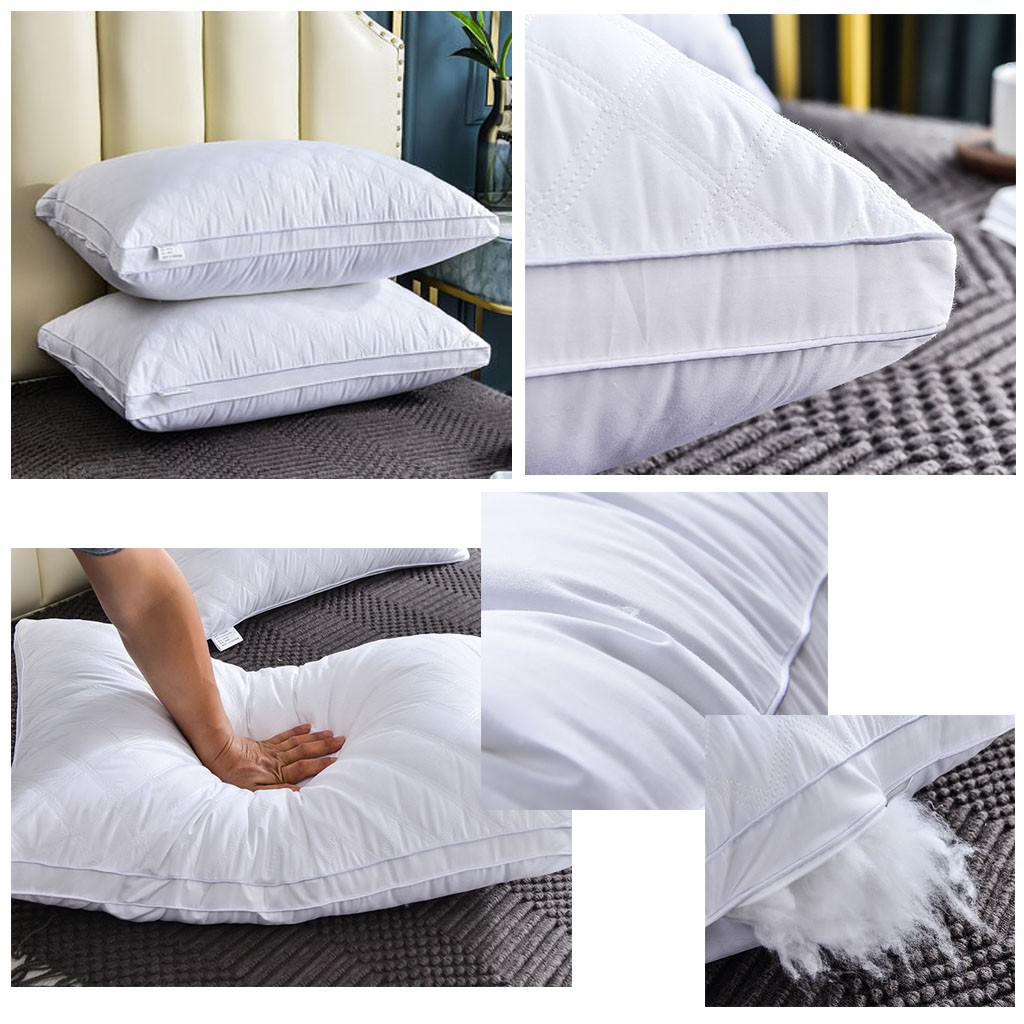Alshone Pillow BeddingsThree-line Grid Quilted Pillow Feather Velvet Pillow Three-dimensional Pillow