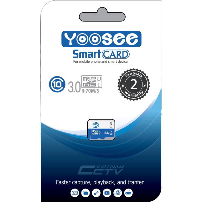 Thẻ Nhớ MicroSDHC Yoosee 64GB Upto 100MB/S 667x