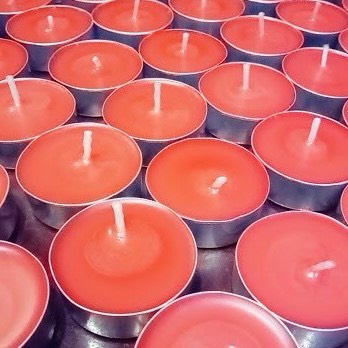 Nến Tealight đỏ đốt đèn xông tinh dầu - đèn cầy trang trí viên tròn mini cháy hơn 4 giờ