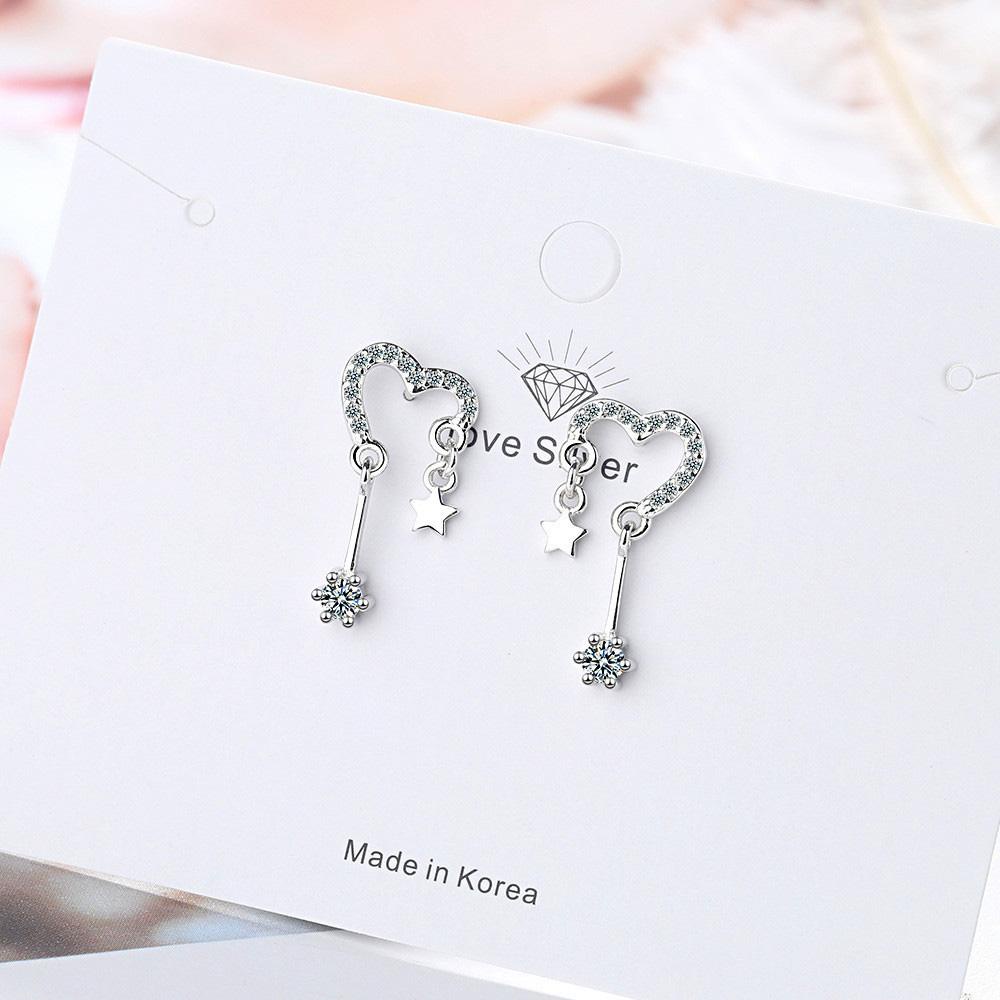 BACK2LIFE Bông Tai Ngôi Sao / Trái Tim Không Gây Dị Ứng Cho Nữ