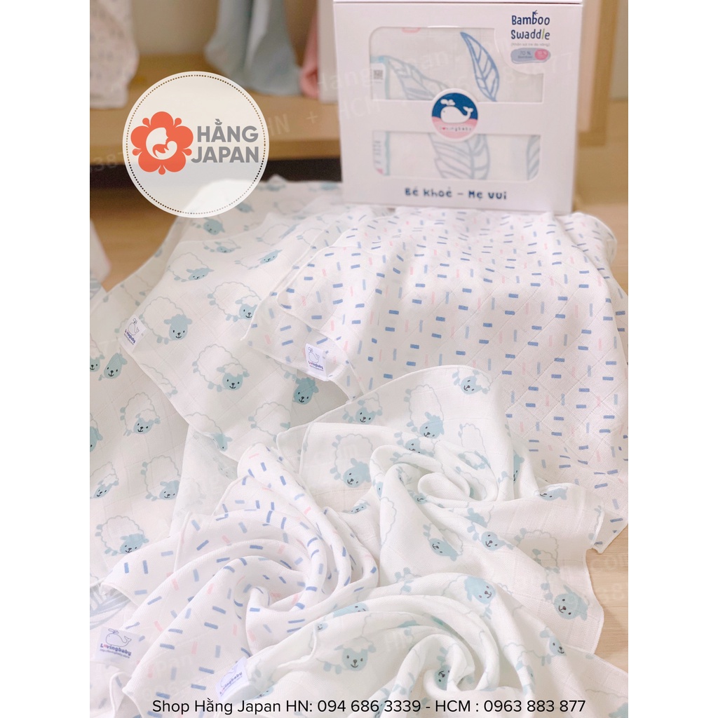 Khăn sữa,quấn, tắm sợi tre cho bé sơ sinh Lovingbaby phân loại ngẫu nhiên