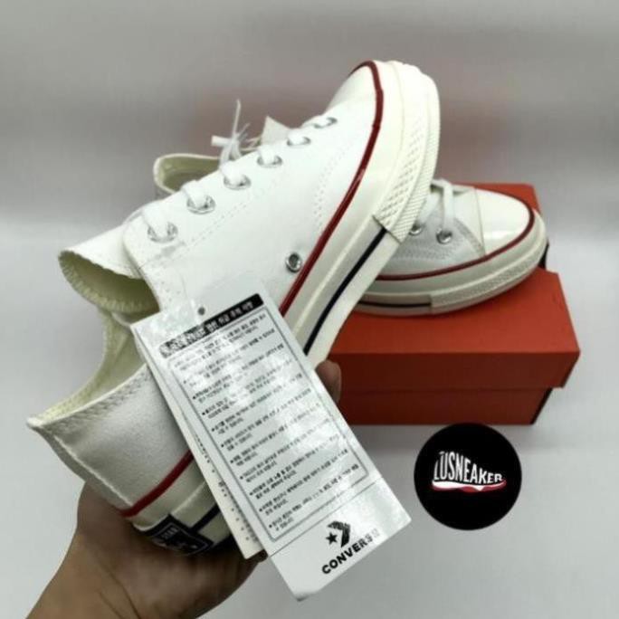 Giày Convers thấp cổ đen trắng 💝FREESHIP💝 Giầy thể thao nam nữ đủ size, Sneaker nữ trắng - Sale 1