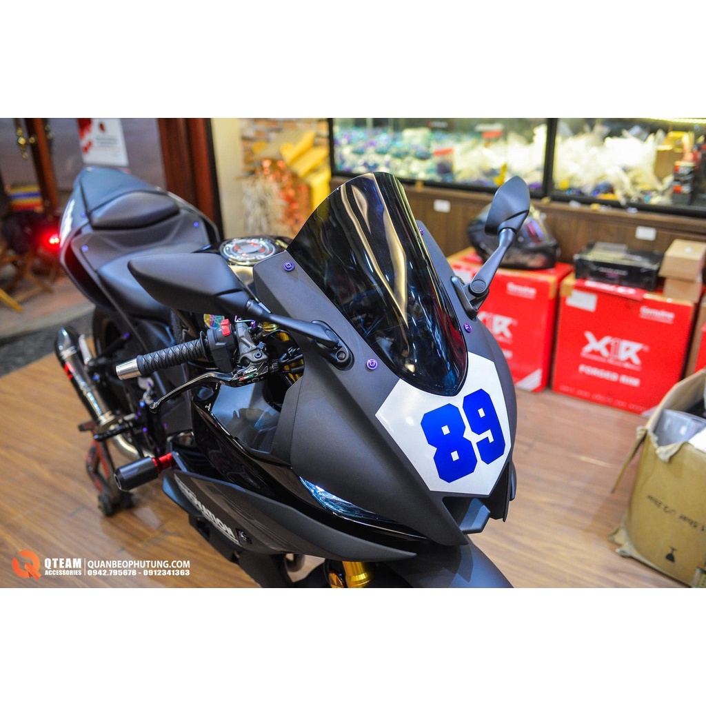 KÍNH CHẮN GIÓ Xe Máy YAMAHA R3 2020 - 2022 CHÍNH HÃNG THÁI LAN. Kính Cao Hơn zin và Trong,