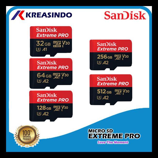 Thẻ Nhớ Sandisk Extreme Pro A2 Microsd 32gb 64gb 128gb 256gb 512gb 1tb - 32gb Code 864