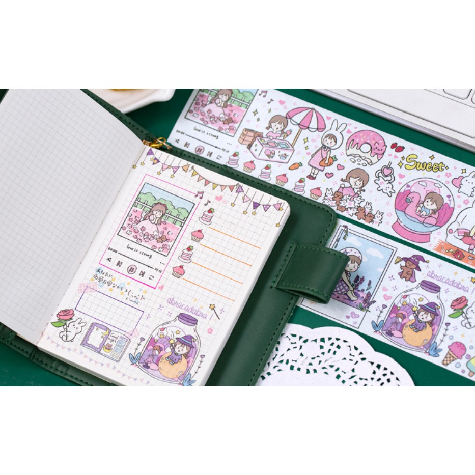 Miếng Washi Dán Nhãn Series Bọt Khí Ngòn Ngọt trang trí tranh vẽ, số tay, bulletjournal