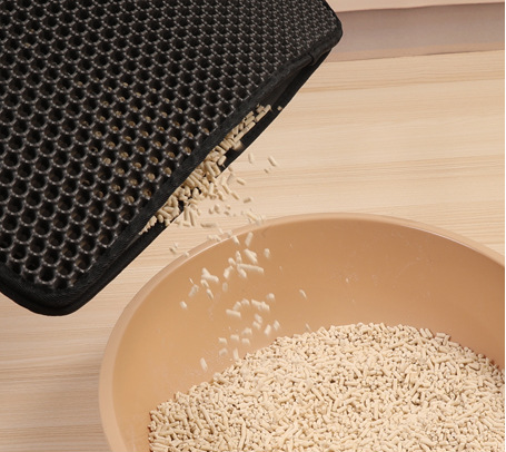 Thảm hứng cát mèo (45x60cm) , thảm cát mèo hình vuông, thẩm lót khay vệ sinh cho mèo, chống văng cát