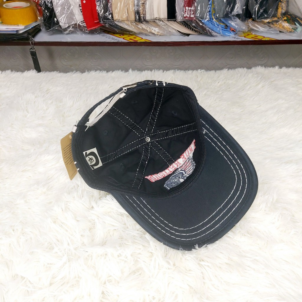 Nón kết ông địa true (Hang Hot) Mũ lưỡi trai thời trang thể thao cao cấp logo thổ dân thêu nổi màu đen full cực đẹp
