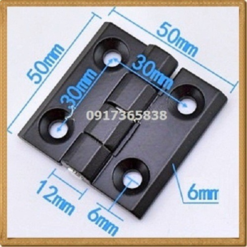 BẢN LỀ KẼM MẠ ĐEN 50*50