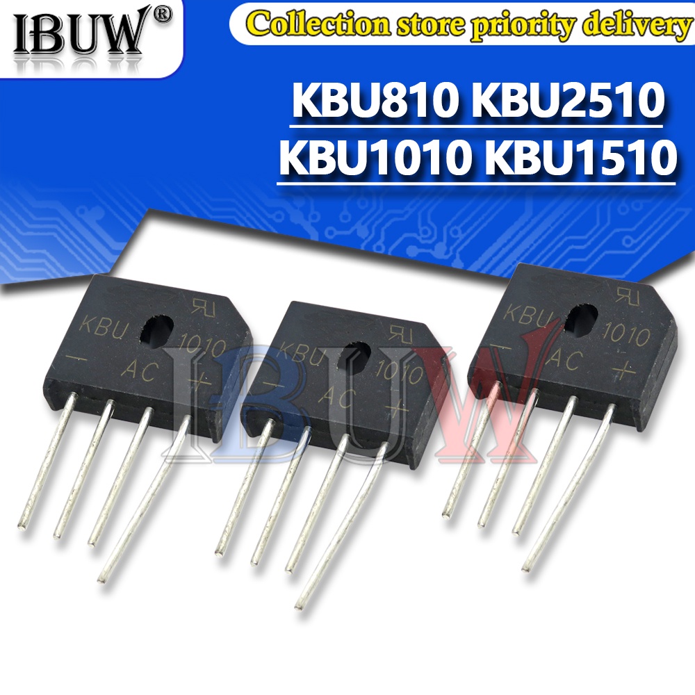 Bộ 5 Cầu Chỉnh Lưu KBU810 KBU2510 KBU1010 KBU1510 KBL406 KBL410 KBL608 KBL610 KBP206 KBP210 Chất Lượng Cao