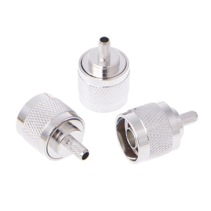Utake 10 cái n đầu cắm nam uốn cong rg58 rg142 lmr195 rg400 cáp đồng trục đầu nối thẳng
