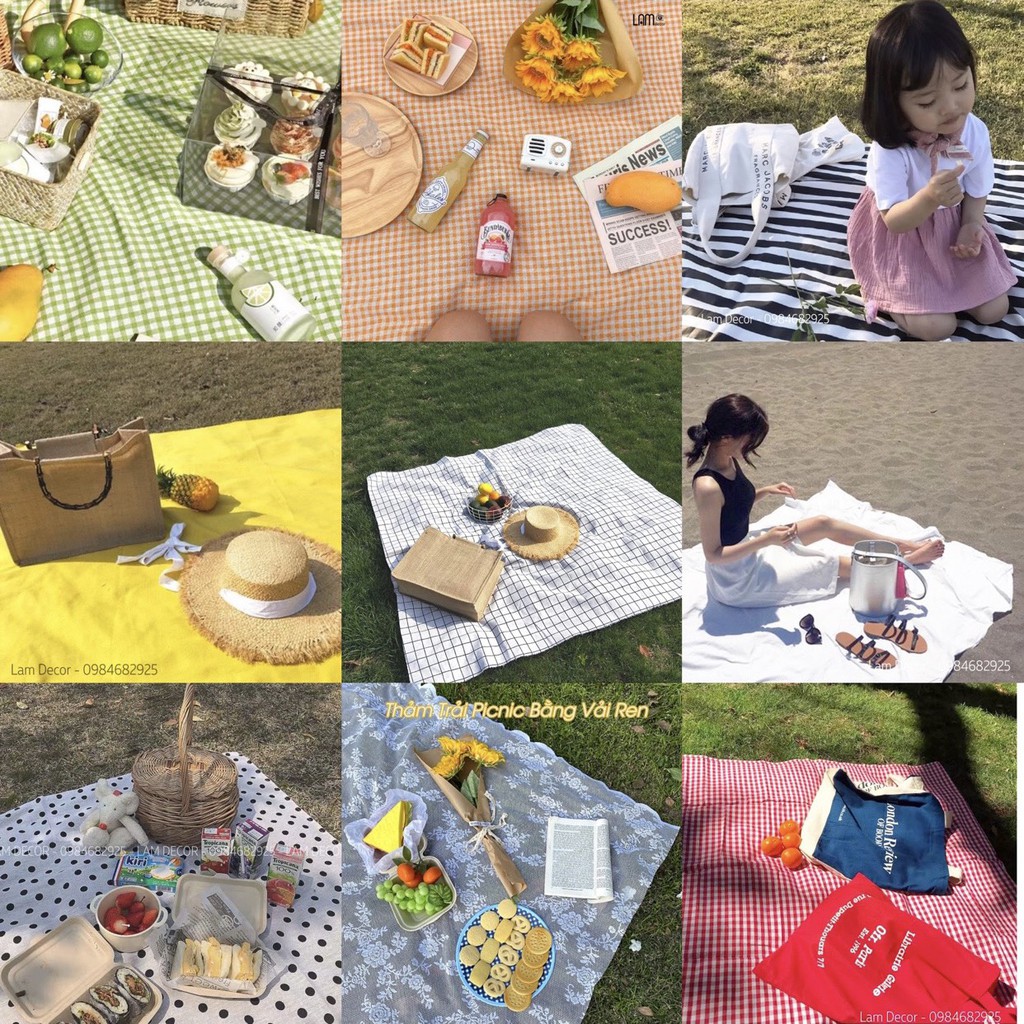 Thảm Trải Picnic Và Đi Biển, Đi Du Lịch Bằng Vải Canvas