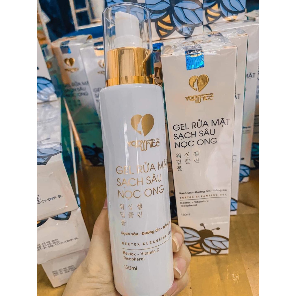 Sữa rửa mặt Phương Anh Mẫu Mới - Gel rửa mặt sạch sâu Nọc Ong Yody White Phương Anh