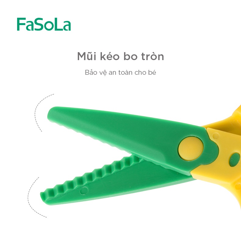 Bộ 2 kéo nhựa học sinh siêu iu FASOLA FSLDZ-078