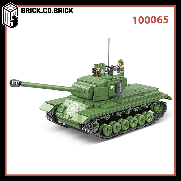 Xếp Hình Xe Tăng Hạng Nặng M26 Pershing MILITARY ARMY QUANGUAN 100065