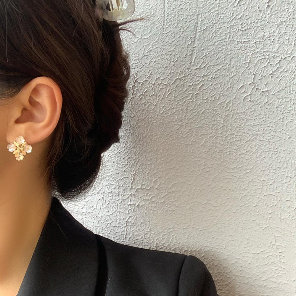 Bông Tai Xỏ Lỗ Họa Tiết Hình Học Thời Trang Cho Nữ