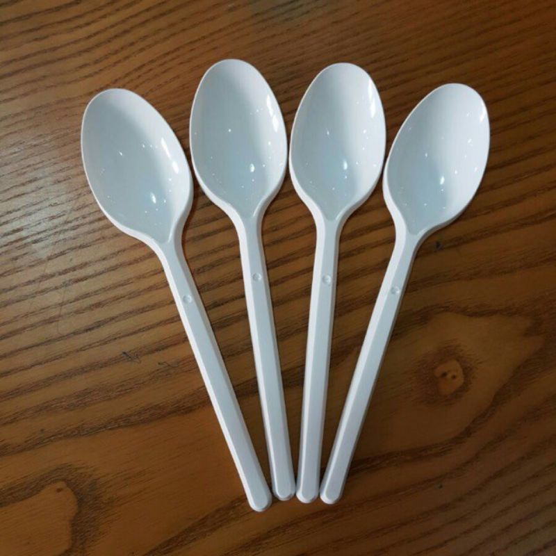 Sỉ 100 muỗng nhựa  ăn cơm dùng 1 lần .