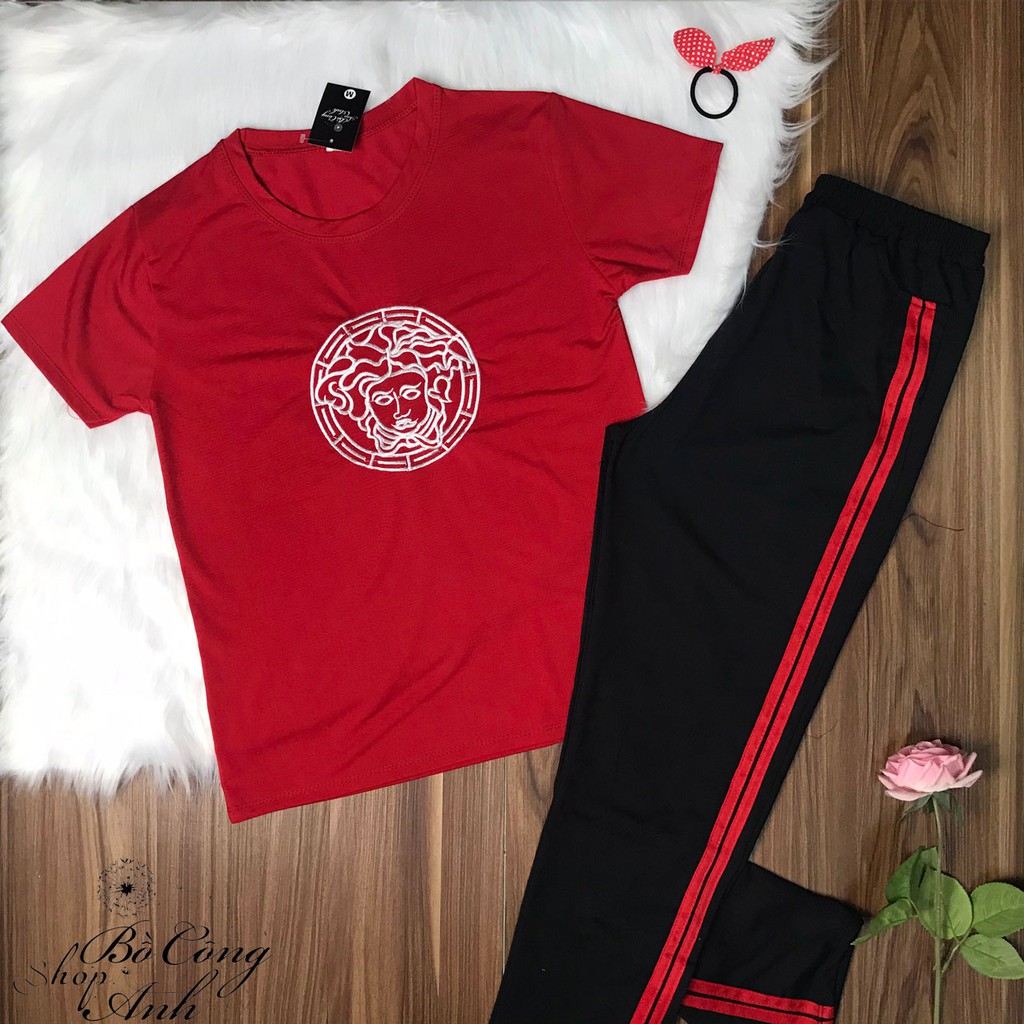 Đồ bộ nữ vải cotton Thiêu logo mềm mại thoáng mát không xù không chùn | BigBuy360 - bigbuy360.vn