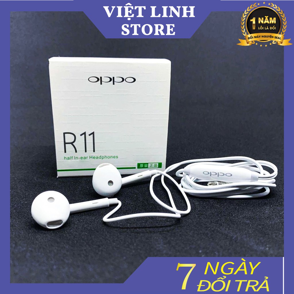 Tai Nghe Oppo R11 zin plus siêu bass, kiểu dáng mini, gọn, nhẹ, cực bền - Việt Linh Store