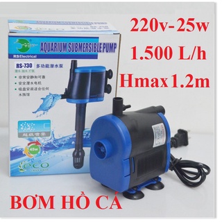Bơm chìm hồ cá 15w hoặc 25w: lọc - khí - tạo dòng chảy