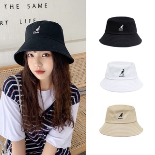 Mũ Xô KANGOL Thêu Hình Kangaroo Màu Đen Xinh Xắn Hợp Thời Trang