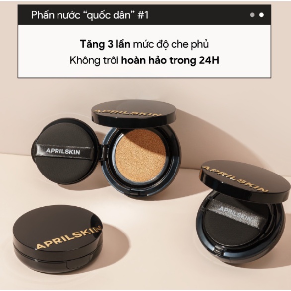 Phấn Nước April Skin Magic Snow Cushion Galaxy Triple Cover Edition SPF50+ PA+++ 15g