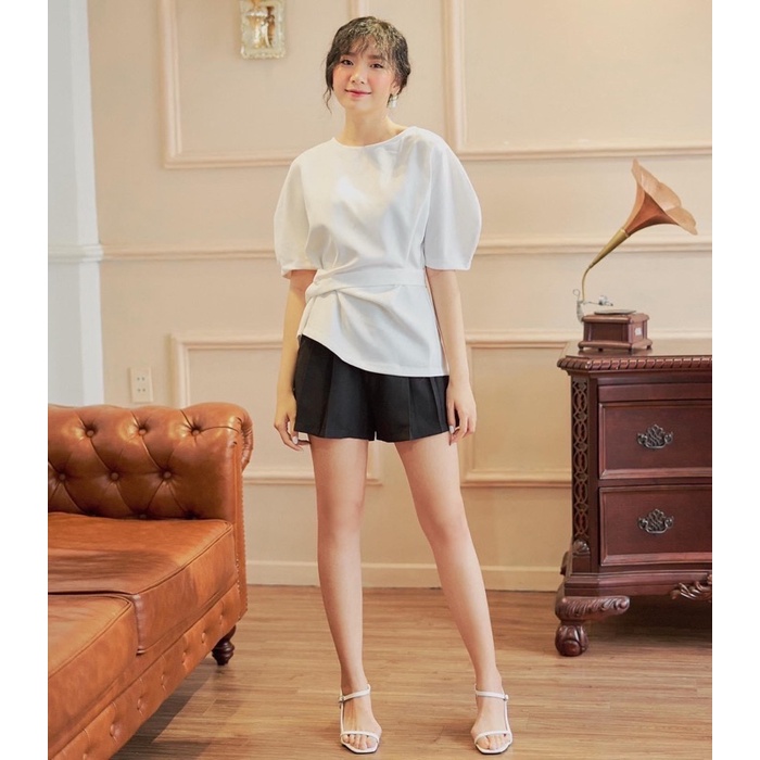 Thanh lý - ÁO KIỂU CỦA LAPIN APPAREL - BOWY WHITE TOP