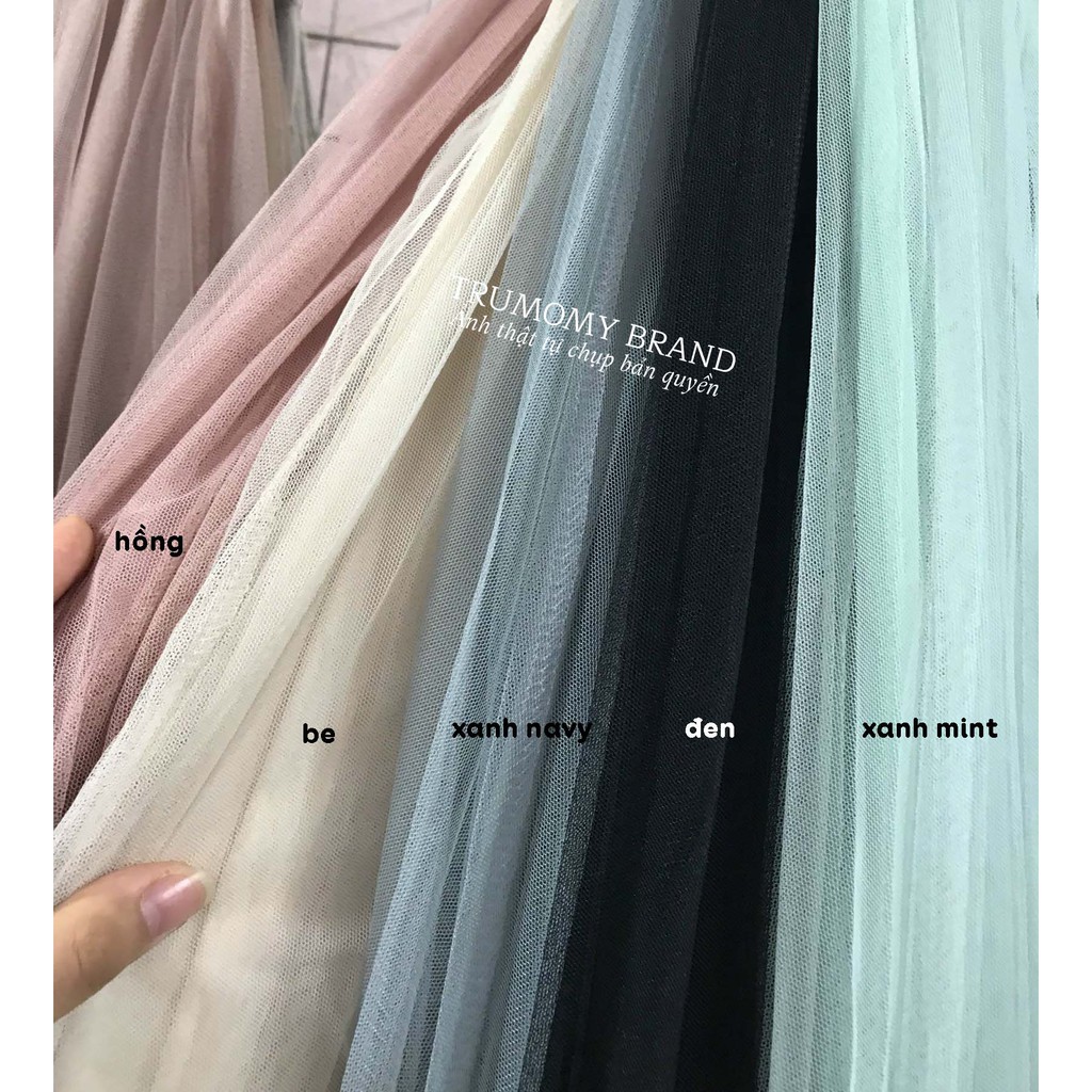 Chân váy xếp ly xòe công sở Quảng Châu( 3 lớp, ren mềm mịn, dập ly, cạp vải) Trumomy (CV22) | BigBuy360 - bigbuy360.vn
