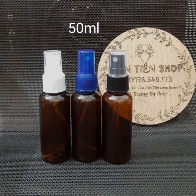 Chai nhựa nâu 50ml phun sương
