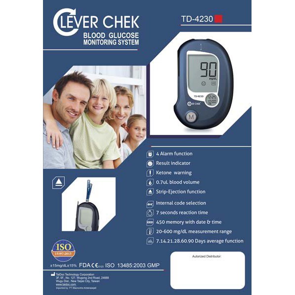 Que thử đường huyết Clever Check TD-4230 (lọ 25 que)
