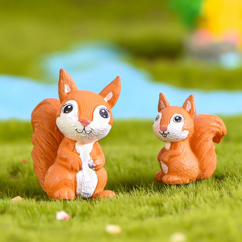 Set 3 mô hình sóc trang trí sân vườn